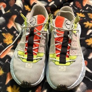 Nike Beige and Neon Athletic Shoes